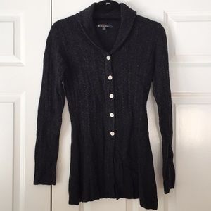 Dark gray Brooks Brothers cardigan, silver buttons